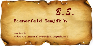 Bienenfeld Semjén névjegykártya